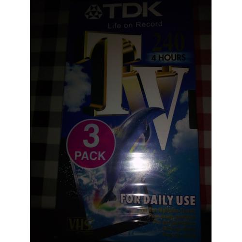 LOT DE 3 K7 VHS TDK 12 HEURES