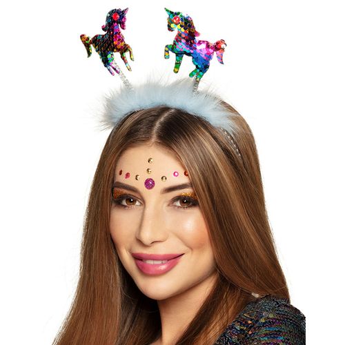 Serre-Tête Licornes Sequins Multicolores Adulte