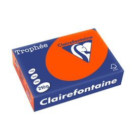 Trophée Ramette 250 Feuilles Papier 210g A4 210x297 Mm Certifié Fsc Rouge Cardinal