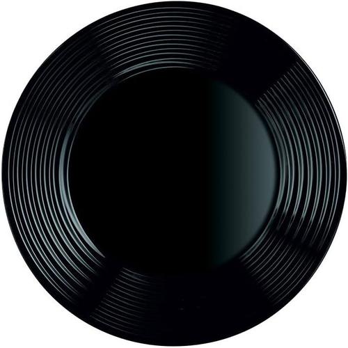 Noir Arcoroc Arc L7611 Harena Assiette Plate En Verre Opale Noir 25 Cm