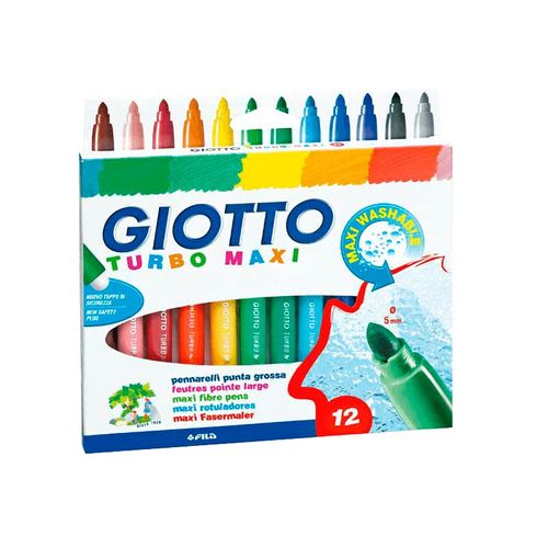 Giotto - 12 Feutres A Pointe Large