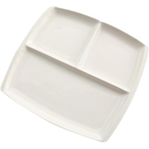 Blanc 10 Assiette Divisée Pour Enfants Assiettes Compartimentées Décor De Plaque De Maison Assiette En Porcelaine Assiette À Lunch Portion Plateau Carré Assiette Carrée Céramique Blanche