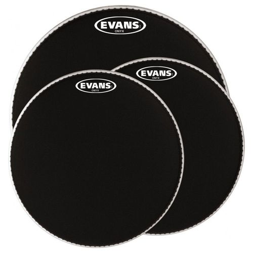Peau Evans Onyx Sablée Noire Pour Tom De 08 Pouces - B08onyx2