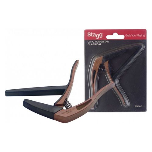 Stagg Scpx-Fl Dkwood - Capodastre Guitare Classique