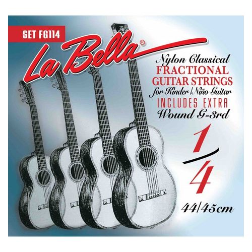 Labella Fg114 - Jeu De Cordes Guitare Classique 1/4 Fractional