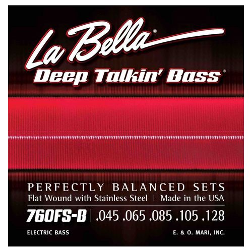 Labella 760fs-B - Jeu De 5 Cordes Basse Électrique Deep Talkin' Bass Flats - 45-128