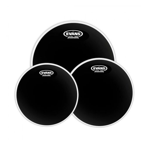 Evans Etp-Chr-S - Set 3 Peaux Pour Toms (12'', 13'', 16'') - Noir