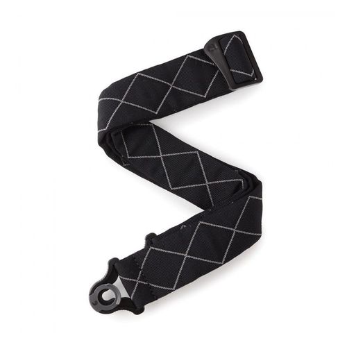 D'addario 50bal02 - Sangle Auto Lock Pour Guitare, Motif Black Padded Diamonds