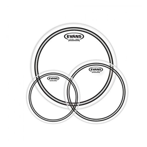 Evans Etp-Ec2sclr-R - Packs De Peaux De Toms Ec2 Transparentes, Rock (10'', 12'' Et 16'')