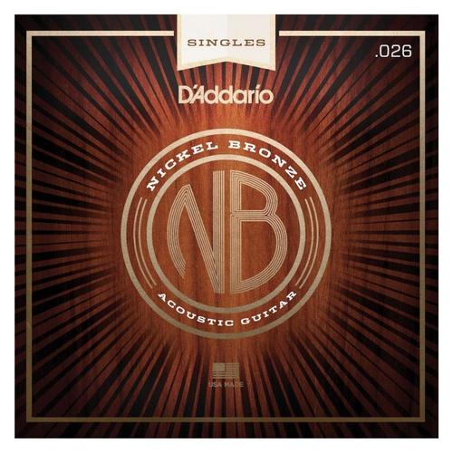 D'addario Nb026 Filet Nickel Bronze .026 - Corde Au Détail Guitare Acoustique