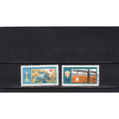 Timbres-Poste Du Viet-Nam Du Nord (10ème Anniversaire De La Libération DHanoï)