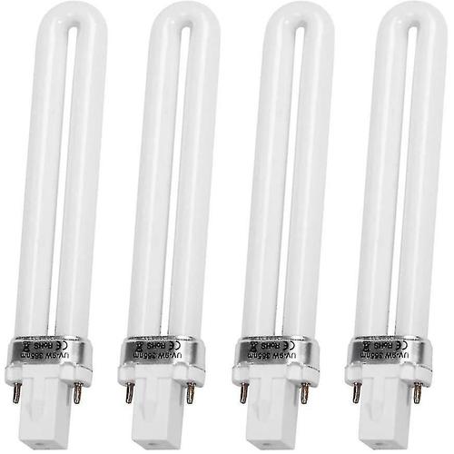 Lampe À Polymérisation Pour Sèche-Ongles Uv 9w, Tube D'ampoule En Forme De U, 4 Pièces