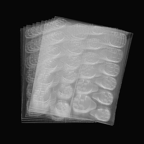 Autocollants en gel de colle pour faux ongles en acrylique transparent, 240 pièces : conseils de bricolage double face