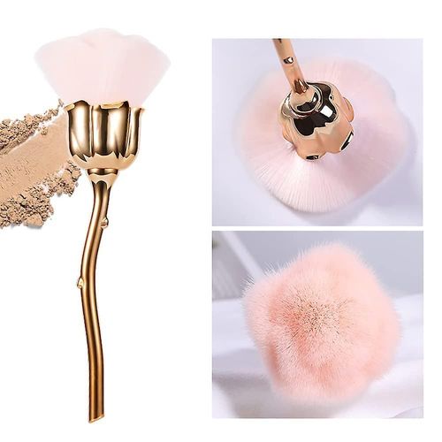 Dissolvant De Poudre De Poussière Pour Nail Art, Avec Brosse Douce Rose Pour Manucure En Acrylique