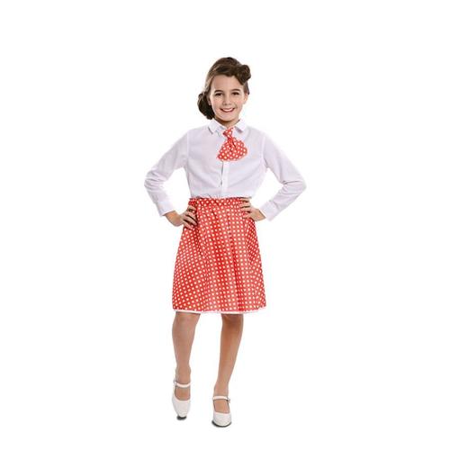 Kit Pin-Up Rouge Pour Les Filles: Jupe Et Cravate (Taille 7-9a)