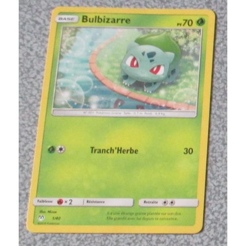 Carte Pokémon Mcdonald 2019 - N°1/40 Bulbizarre Tranch'herbe