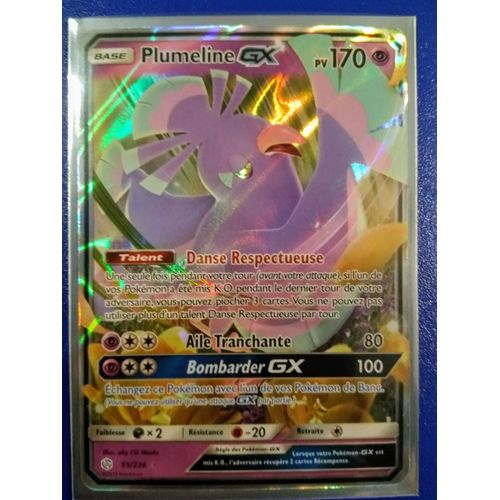 Carte Pokémon Française Gx .. Gx 95 /236 Plumeline Éclipse Cosmique