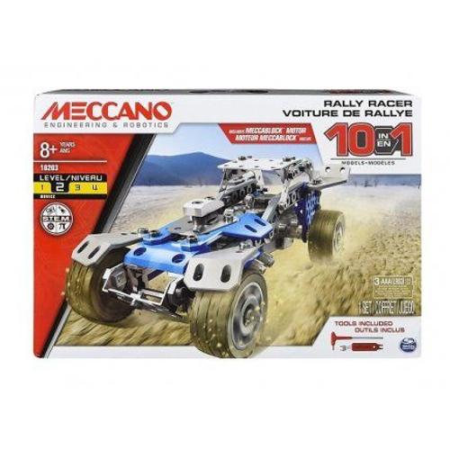 Voiture De Rallye 10 Modeles Avec Moteur Meccablock - Meccano - Jeu Construction