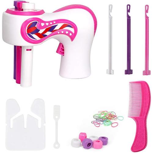 Machine À Tresser Les Cheveux Automatique À Rotation Rapide En 3 Parties - Appareil De Tressage Électrique - Outil De Coiffure Pour Filles, Femmes, Adolescentes, Enfants, Fête