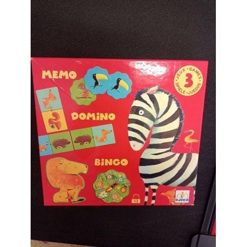 Boite De Jeux Djeco Mémo Dominos Bingo