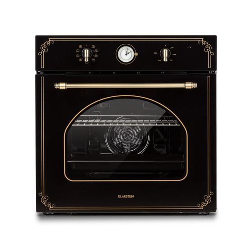 Klarstein Victoria Four Encastrable 70 Litres Avec 9 Fonctions De Cuisson - Température Réglable De 50 à 250°C - Look Rétro Noir - Classe A