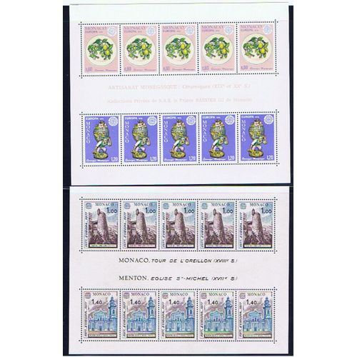 Monaco Europa Cept 1976 Et 1977 Blocs Neufs**