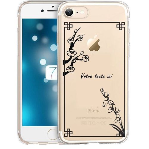 Coque Iphone 7 Plus 8 Plus Personnalisee Cadre Japonais Noir