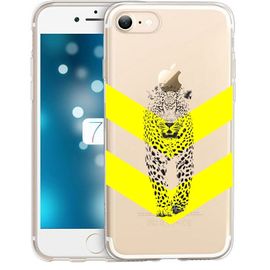 Coque Iphone 7 Plus 8 Plus Leopard Chevron Jaune