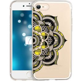 Coque Iphone 7 Plus 8 Plus Mandala Tartan Jaune