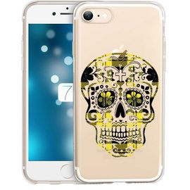 Coque Iphone 7 Plus 8 Plus Mort Mexicaine Tartan Jaune