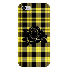 Coque Iphone 7 Plus 8 Plus Tartan Jaune Fleur