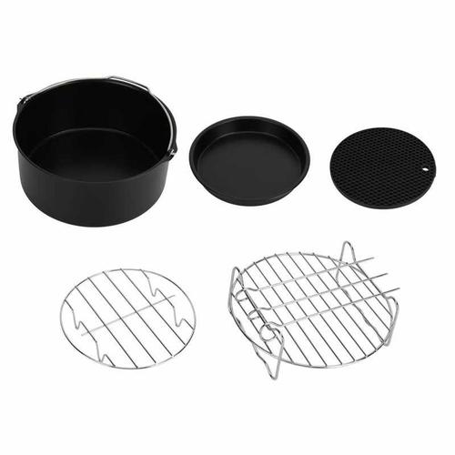 Plateau De Cuisson Pour Friteuse 7 Pouces, Accessoires Pour Poêle À Pizza, À Gâteau, Avec Passoire En Silicone, Brochettes Et Grill 9109-May14A00076