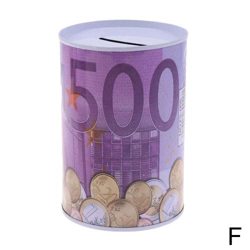 500 euros 1 PCS Tirelire de cylindre de coffre-fort de tirelire d euro Dollar pour la boite de depot