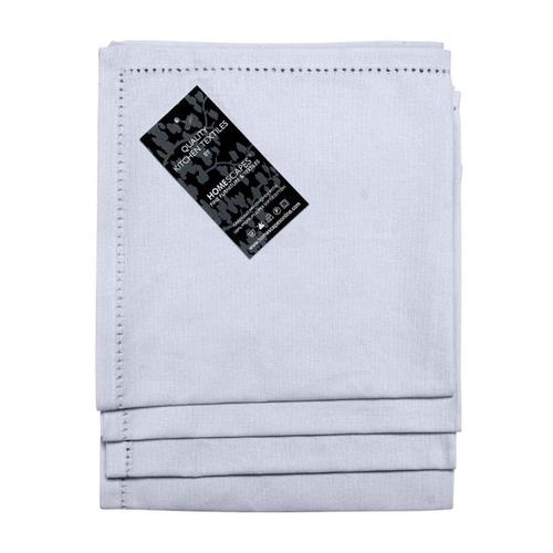 Lot De 4 Serviettes De Table En Coton, Blanc