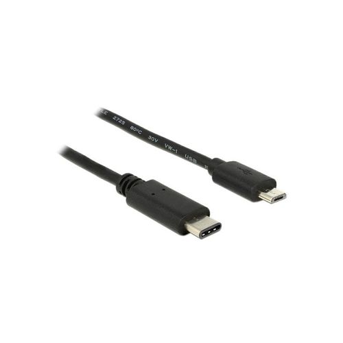 Delock - Câble USB - 24 pin USB-C (M) pour Micro-USB de type B (M) - USB 2.0 - 3 A - 50 cm - noir
