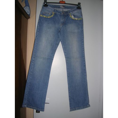Jean C Jeans Equateur 36 Taille À Plat 38 Cm,98% Coton,2%,Élasthanne.