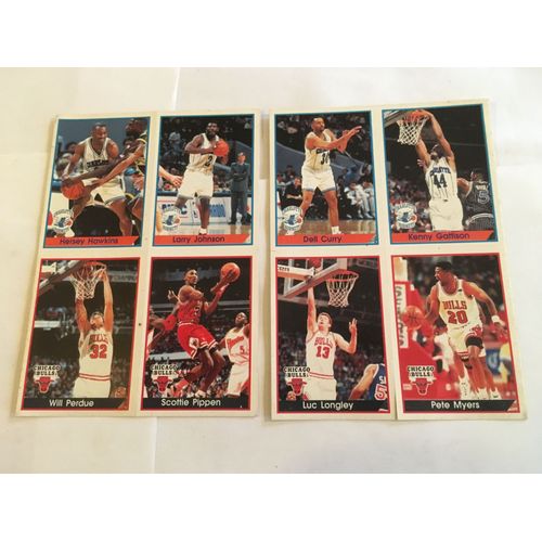 Lot De 8 Autocollants Panini Basketball 94-95 Numéro 23,24,25,26,32,33,34 Et 35