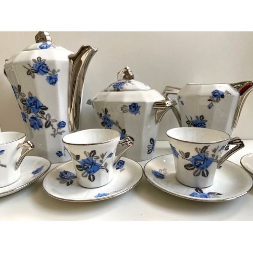 Ancien Service À Café Thé Chocolat Porcelaine De Limoges Art Déco Signé Uc + Mf