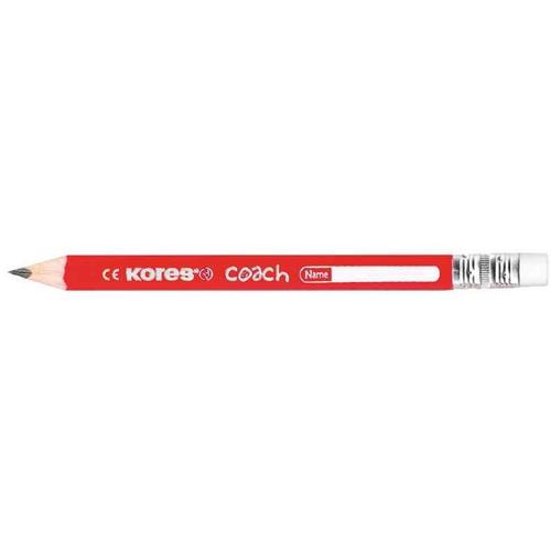Kores Bte De 12 Crayons Coach Triangulaire Bout Gomme 2 Hb