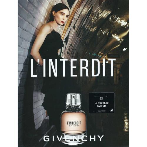 Publicité Papier - Parfum "L'interdit" De Givenchy, Égérie Rooney Mara, De 2018