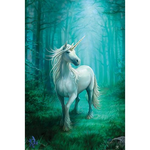 Anne Stokes - Forest Unicorn - 61x91,5cm - Affiche / Poster Envoi En Tube