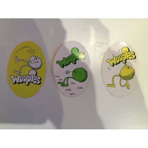 3 Autocollants Wooples ( 10 X 6 Cm )