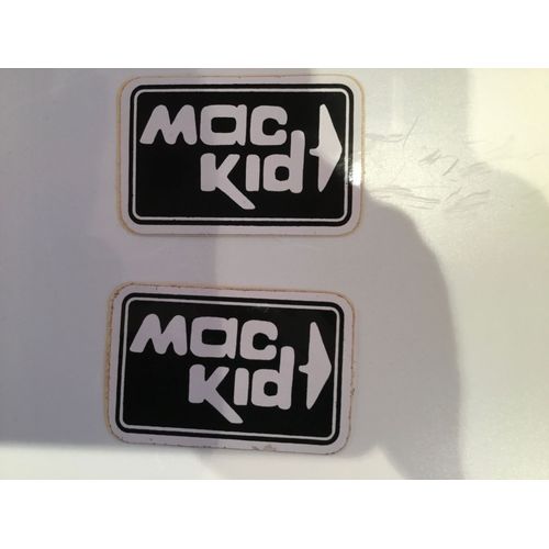 2 Autocollants. Mac Kid ( 6 X 9 Cm )