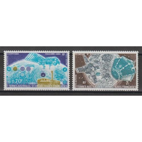 Terres Australes Et Antarctiques Françaises, 1978, 1979, Poste Aérienne, Laboratoire De Géophysique, Télémesure De Kerguelen, N°51 + 56, Neufs.