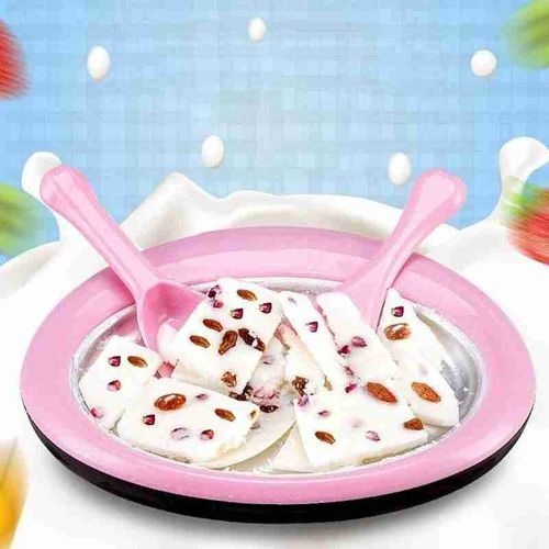 Machine À Crème Glacée Instantanée Pour Enfants, Rose, Ronde, Avec 2 Spatules 9109-May14A09349