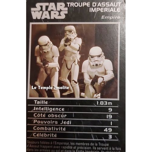 Carte Top Trumps Star Wars - Troupe D'assaut Impériale (Empire)