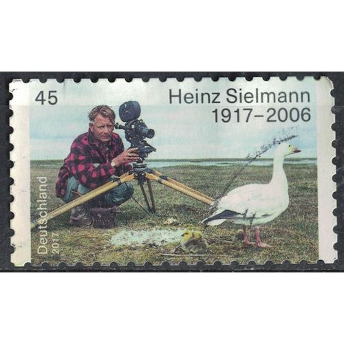 Allemagne 2017 Oblitéré Used Heinz Sielmann Biologiste Observation Des Oiseaux Su