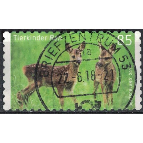 Allemagne 2018 Oblitéré Rond Used Animaux Capreolus Capreolus Reh Chevreuil Faon Chevrillard Su
