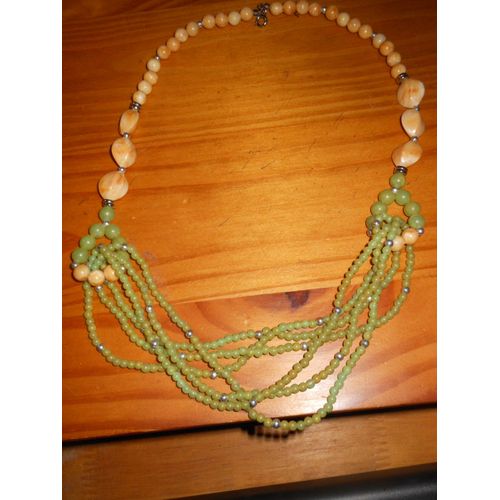 Collier Vert Et Jaune