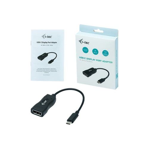 i-Tec USB-C Display Port Adapter - Adaptateur vidéo externe - USB-C 3.1 - DisplayPort - noir